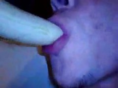 Young Boy from Eastern Europe(Me) ,playing naked with his cock and one banana.