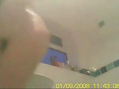 Isn't it a great idea to place a hidden cam in your washroom and spy on your sexy girlfriend? This sexy homemade voyeur vid is really worth watching!