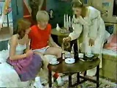 Brother&,#039,s ally and girlfriend playing to the doctor when mom  comes-Retro